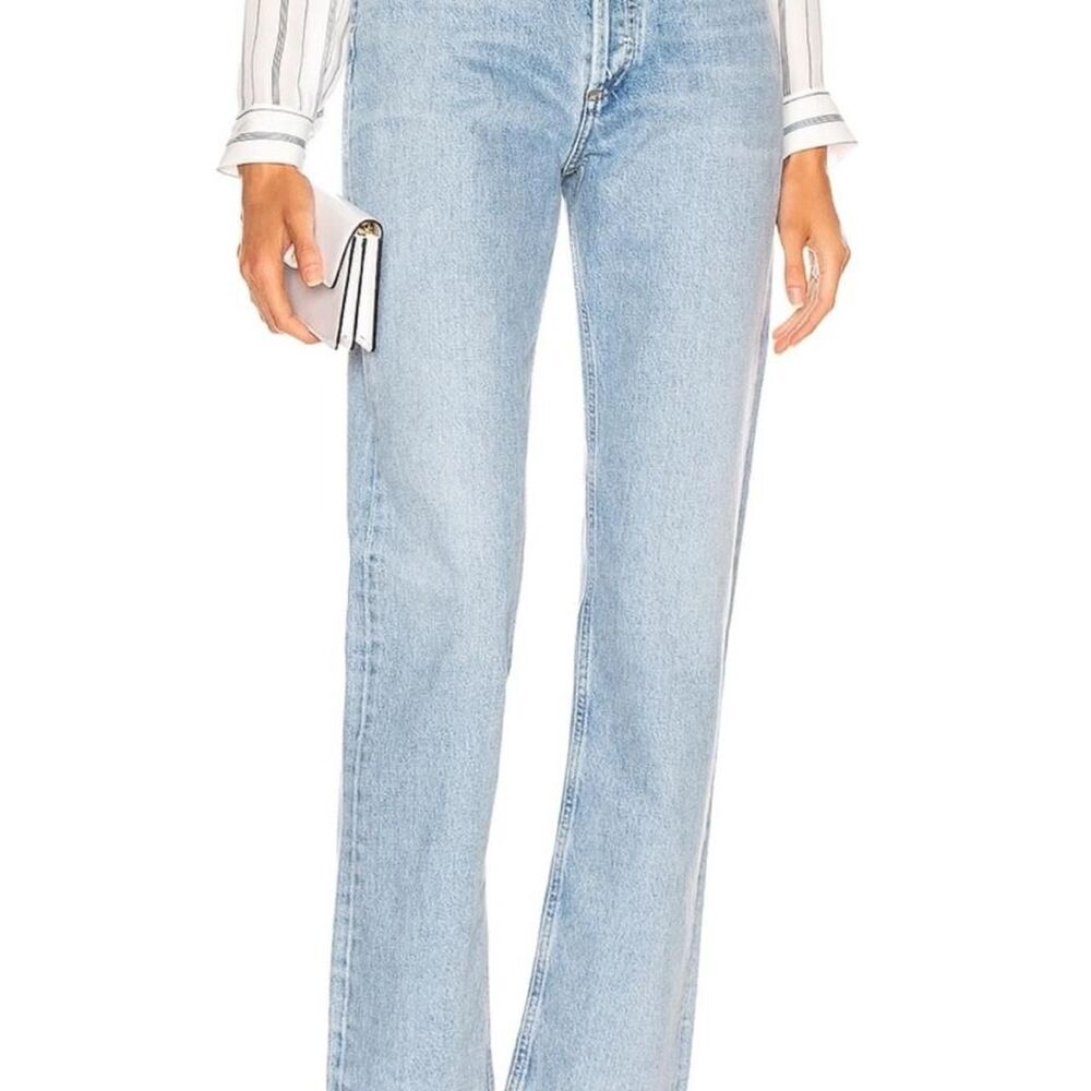 AGOLDE Lana Straight Leg Jeans 24 Riptide Denim Boho Streetwear